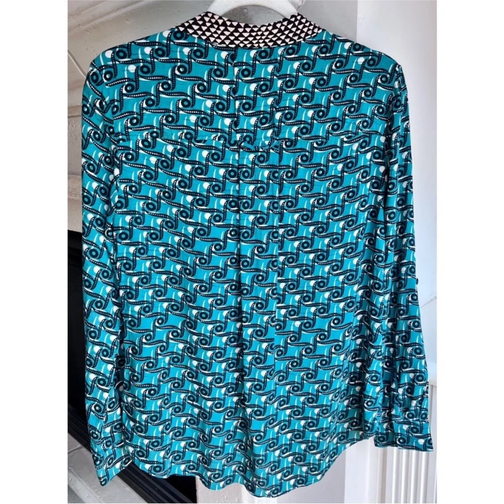 Maeve x Anthropologie | Casia blouse green long sleeve top size 4 - Picture 3 of 6